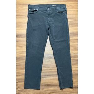 Faherty Brand Mens Stretch Terry 5-Pocket Slim Straight Pants Gray Sz 40x32